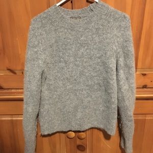 Gray Wool Point Sur Sweater